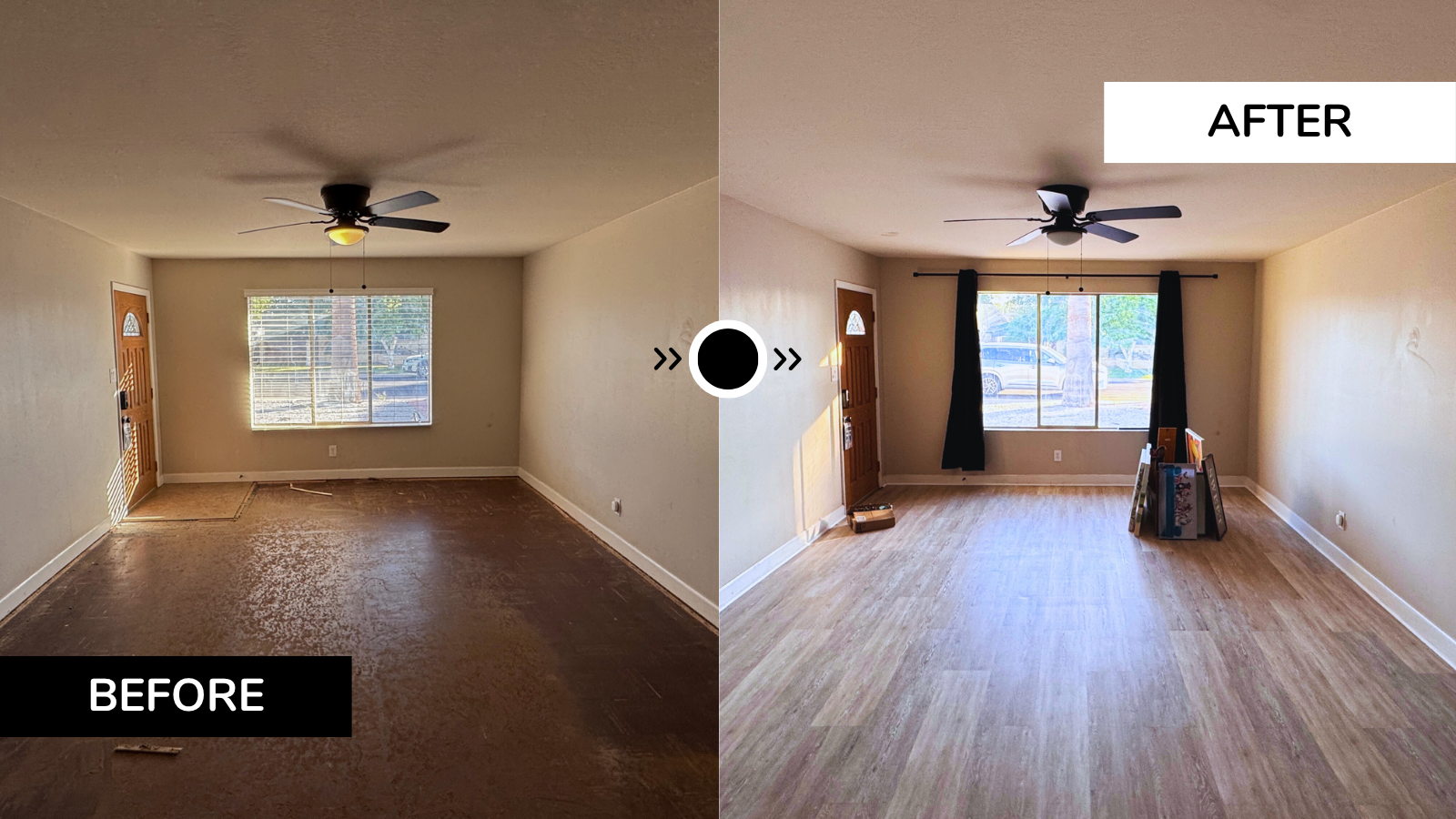 LVP flooring + baseboards — 1 day